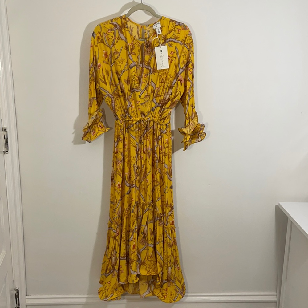 NEW Johanna Ortiz x H&M Yellow Maxi Dress Sz.S